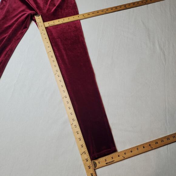 Spanx Women's Size L Velvet Leggings Burgundy 2070 - Picture 7 of 7